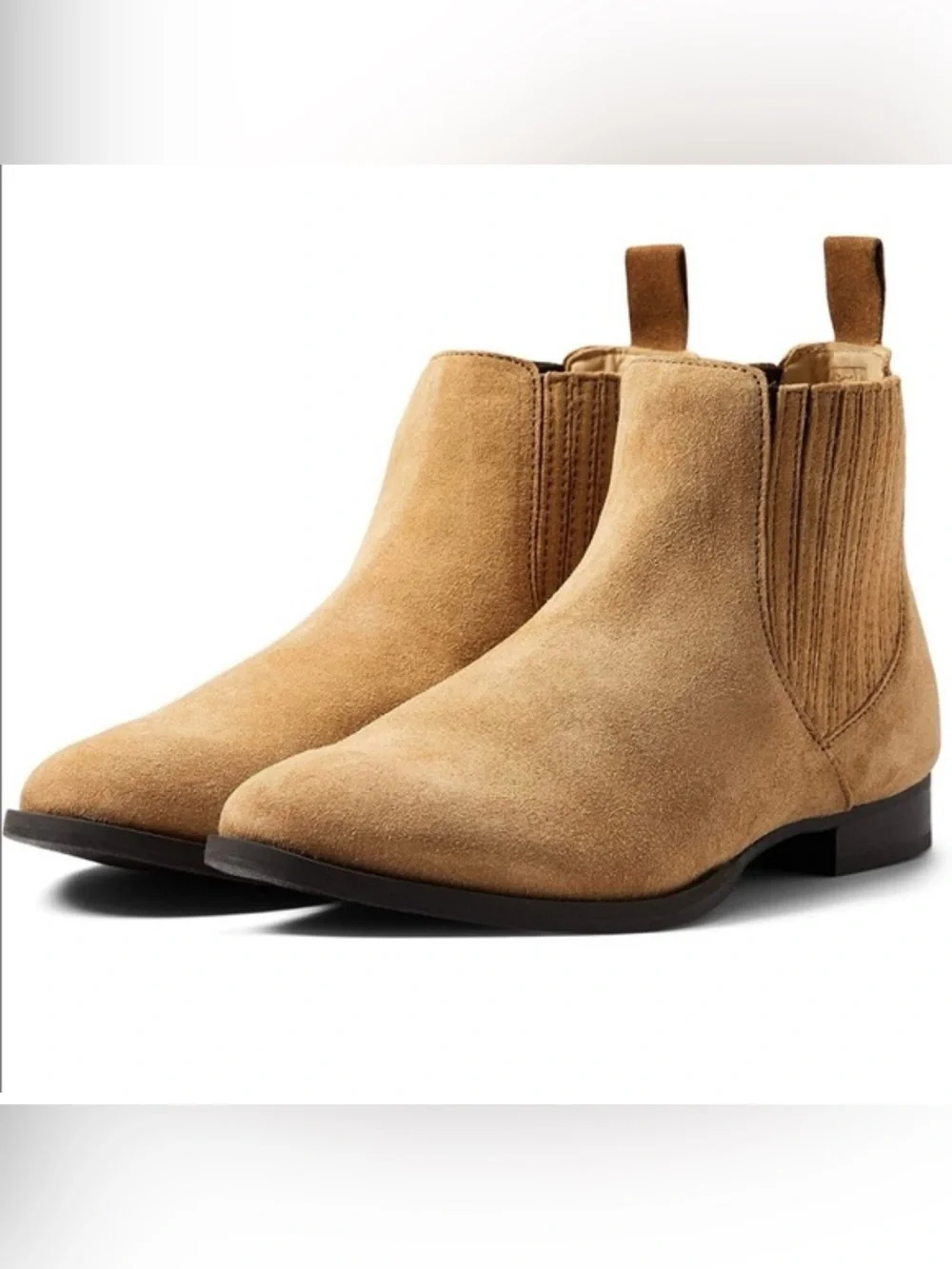 Jack Rogers Pippa Suede Chelsea Boots in Tan NEW